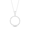 Thumbnail Image 0 of Previously Owned Diamond Circle Necklace 1/4 ct tw Round-cut 10K White Gold 18"