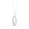 Thumbnail Image 2 of Previously Owned Diamond Circle Necklace 1/4 ct tw Round-cut 10K White Gold 18"