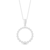 Thumbnail Image 3 of Previously Owned Diamond Circle Necklace 1/4 ct tw Round-cut 10K White Gold 18"