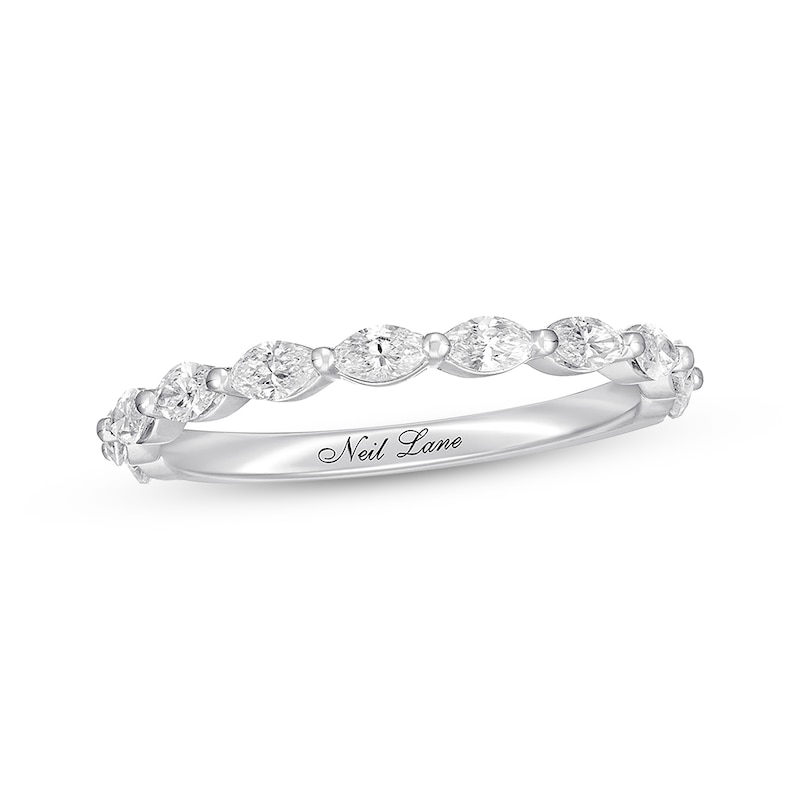 Main Image 1 of Previously Owned Neil Lane Premiere Diamond Anniversary Band 5/8 ct tw Marquise-cut 14K White Gold - Size 9