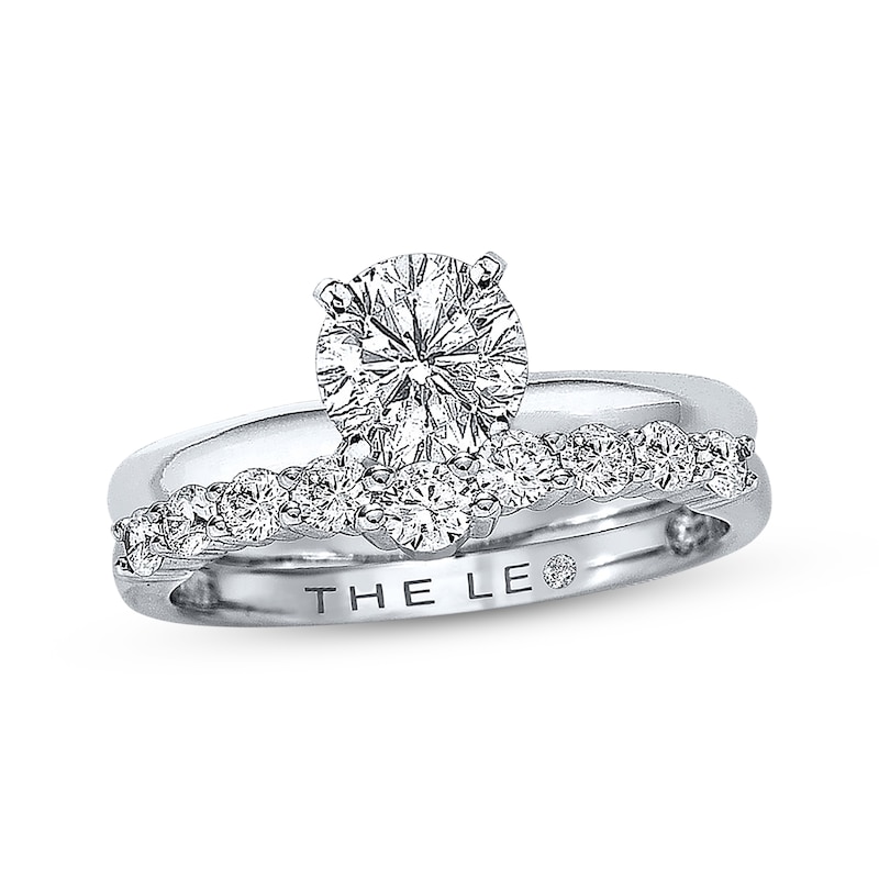 Main Image 4 of Previously Owned THE LEO Diamond Enhancer Ring 1/2 ct tw Round-cut 14K White Gold