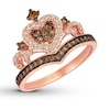 Thumbnail Image 1 of Previously Owned Le Vian Chocolate Diamond Tiara Ring 1/2 ct tw 14K Strawberry Gold