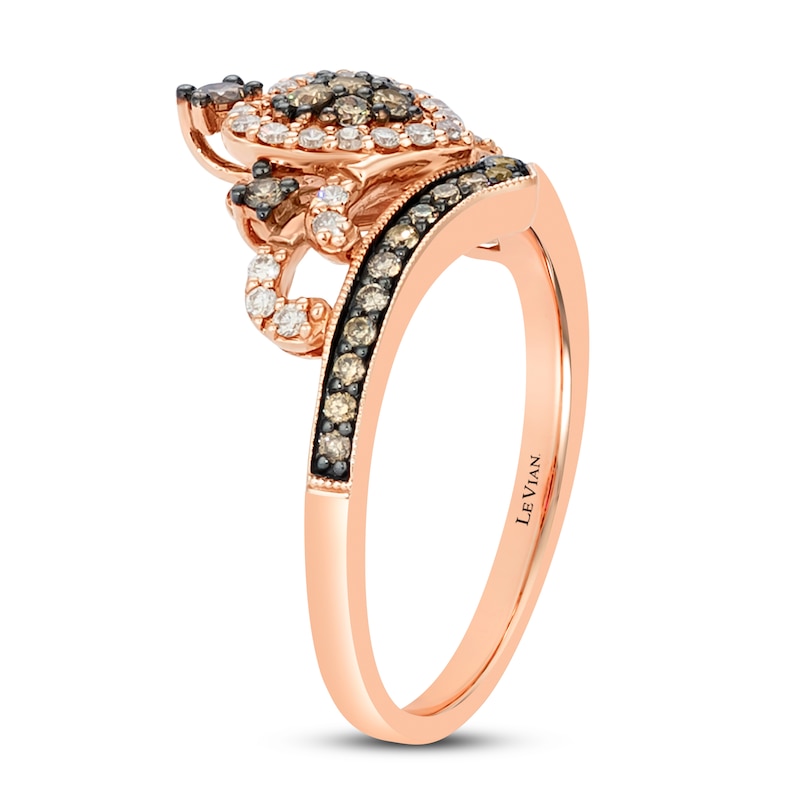 Main Image 2 of Previously Owned Le Vian Chocolate Diamond Tiara Ring 1/2 ct tw 14K Strawberry Gold