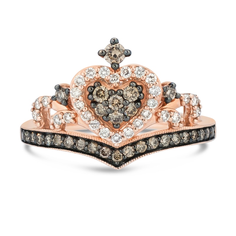 Main Image 4 of Previously Owned Le Vian Chocolate Diamond Tiara Ring 1/2 ct tw 14K Strawberry Gold