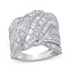 Thumbnail Image 0 of Previously Owned Diamond Ring 3 ct tw Baguette/Round-cut 14K White Gold