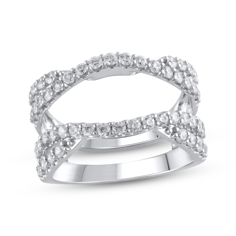 Main Image 1 of Previously Owned Diamond Woven Insert Ring 1 ct tw Round-cut 14K White Gold