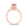 Thumbnail Image 3 of Previously Owned Morganite Engagement Ring 1/3 ct tw Round-cut Diamonds 14K Rose Gold