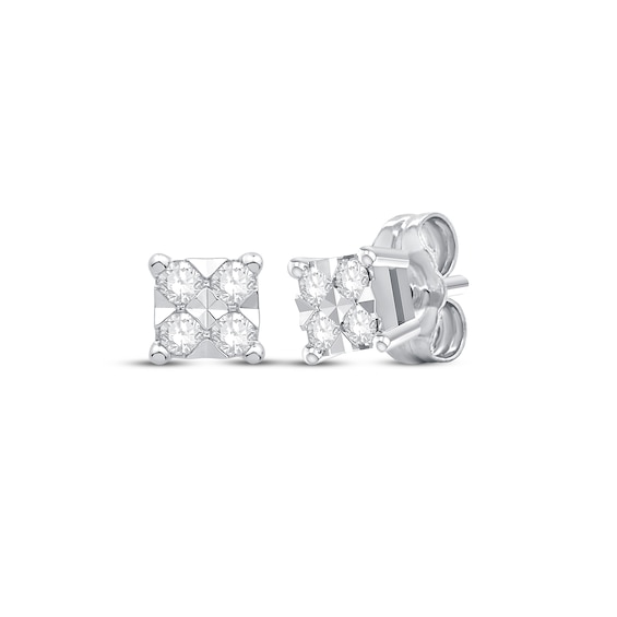 Previously Owned Diamond Stud Earrings 1/8 ct tw 10K White Gold