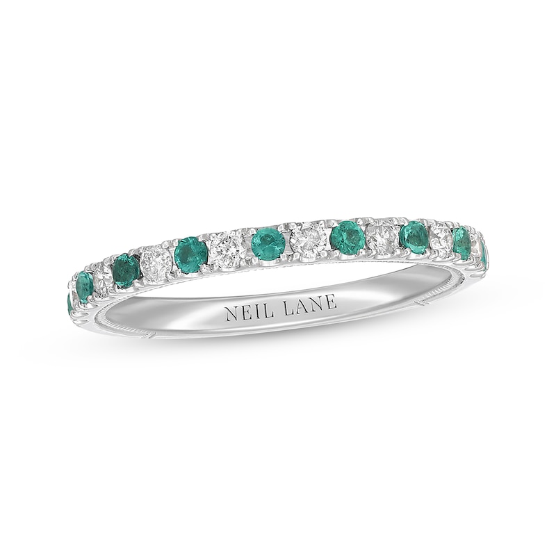 Main Image 1 of Previously Owned Neil Lane Emerald Anniversary Band 1/5 ct tw Round-cut Diamonds 14K White Gold