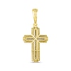 Thumbnail Image 3 of Previously Owned Men's Diamond Cross Pendant 1 ct tw Round/Baguette 10K Yellow Gold