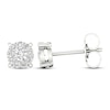 Thumbnail Image 2 of Previously Owned Diamond Halo Stud Earrings 1/4 ct tw Round-Cut 10K White Gold