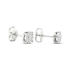Thumbnail Image 3 of Previously Owned Diamond Halo Stud Earrings 1/4 ct tw Round-Cut 10K White Gold