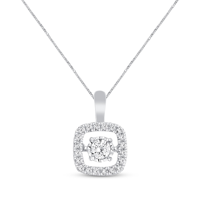 Main Image 1 of Previously Owned Unstoppable Love Necklace 1/2 ct tw 10K White Gold 19&quot;