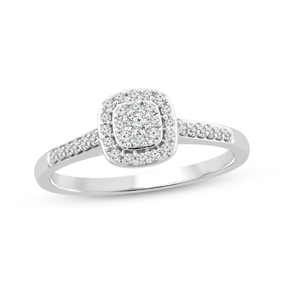 Previously Owned Diamond Promise Ring 1/4 ct tw Round-Cut 10K White Gold