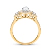 Thumbnail Image 2 of Memories Moments Magic Pear-Shaped Diamond Three-Stone Engagement Ring 1 ct tw 14K Yellow Gold