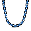 Thumbnail Image 1 of Men's Chain Necklace Black & Blue Ion-Plated Stainless Steel 24&quot;