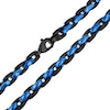 Thumbnail Image 2 of Men's Chain Necklace Black & Blue Ion-Plated Stainless Steel 24&quot;