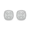 Thumbnail Image 1 of Previously Owned Diamond Stud Earrings 1/4 ct tw Round & Baguette Cut 10K White Gold