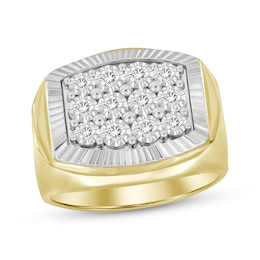 Previously Owned Men's Diamond Ring 1/2 ct tw Round-cut 10K Two-Tone Gold