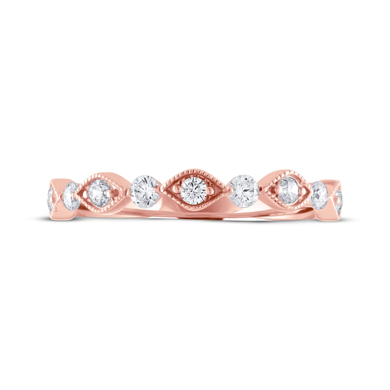 Previously Owned Adrianna Papell Diamond Anniversary Band 1/3 ct tw Round-cut 14K Rose Gold