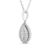 Thumbnail Image 2 of Previously Owned Forever Connected Diamond Necklace 1/5 ct tw Pear & Round-cut Sterling Silver 18&quot;