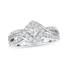 Thumbnail Image 1 of Previously Owned THE LEO Diamond Engagement Ring 3/4 ct tw Princess & Round-cut 14K White Gold