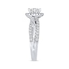 Thumbnail Image 2 of Previously Owned THE LEO Diamond Engagement Ring 3/4 ct tw Princess & Round-cut 14K White Gold