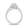 Thumbnail Image 3 of Previously Owned THE LEO Diamond Engagement Ring 3/4 ct tw Princess & Round-cut 14K White Gold