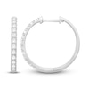 Thumbnail Image 1 of Previously Owned Diamond Hoop Earrings 1/2 ct tw 10K White Gold