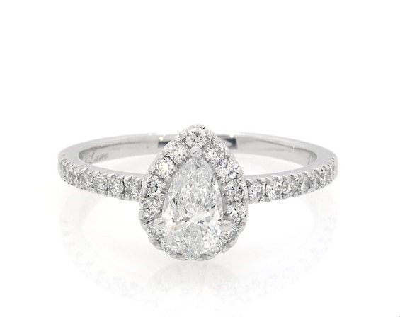 Previously Owned Neil Lane Pear Shaped Diamond Engagement Ring 1 14 Ct Tw 14k White Gold Kay 1553