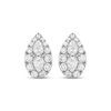 Thumbnail Image 2 of Previously Owned Forever Connected Diamond Earrings 3/8 ct tw Pear & Round-cut 10K White Gold