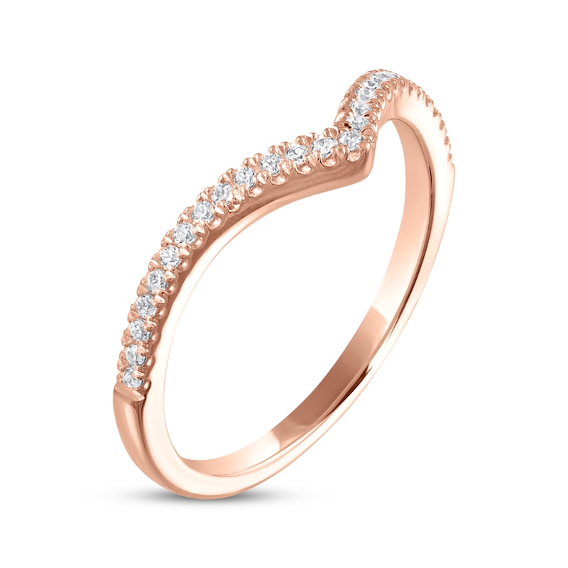 Previously Owned Diamond Wedding Band 1/8 ct tw Round-cut 14K Rose Gold ...