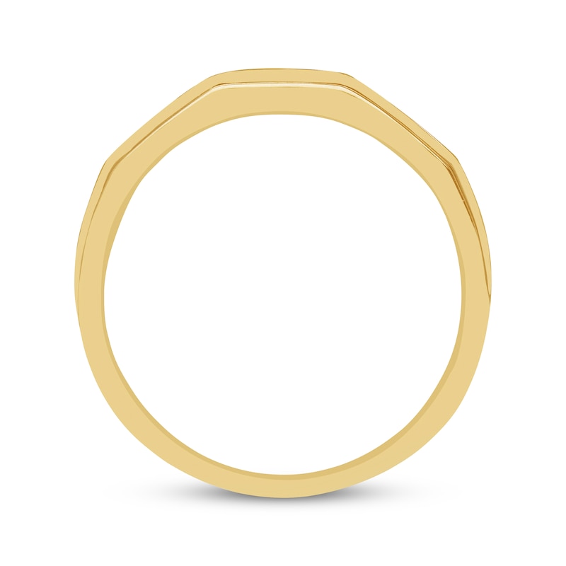 Main Image 3 of Previously Owned Men's Diamond Wedding Band 1/10 ct tw Round-cut 10K Yellow Gold