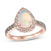 Thumbnail Image 1 of Previously Owned Le Vian Opal Ring 3/4 ct tw Diamonds Pear-shaped 14K Strawberry Gold