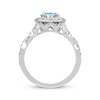 Thumbnail Image 3 of Previously Owned Neil Lane Aquamarine Engagement Ring 3/4 ct tw Round-cut Diamonds 14K White Gold - Size 4