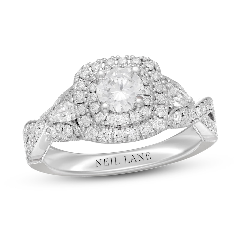 Main Image 1 of Previously Owned Neil Lane Diamond Engagement Ring 1 ct tw Pear/Round 14K White Gold