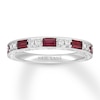 Thumbnail Image 1 of Previously Owned Neil Lane Ruby Anniversary Band 1/6 ct tw Diamonds 14K White Gold