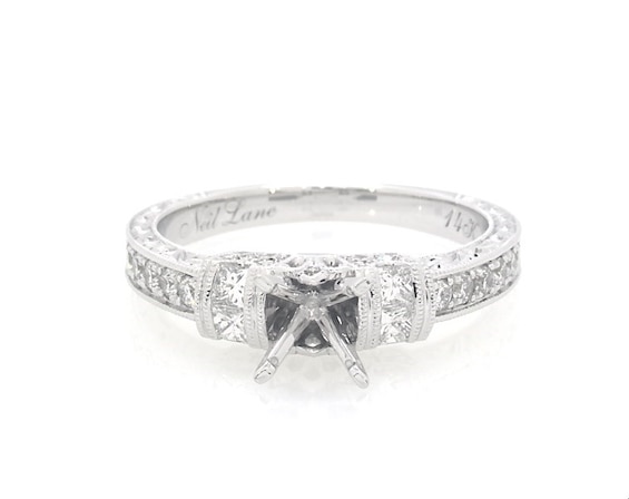 Previously Owned Neil Lane Diamond Engagement Ring Setting 5/8 ct tw 14K White Gold