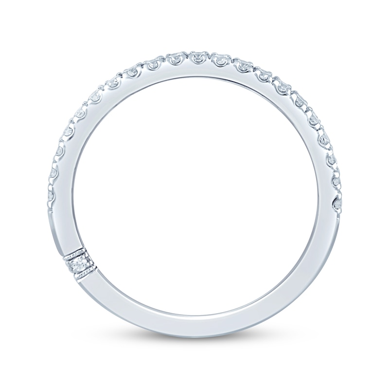 Main Image 3 of Previously Owned Monique Lhuillier Bliss Diamond Wedding Band 1/4 ct tw Round-cut 18K White Gold