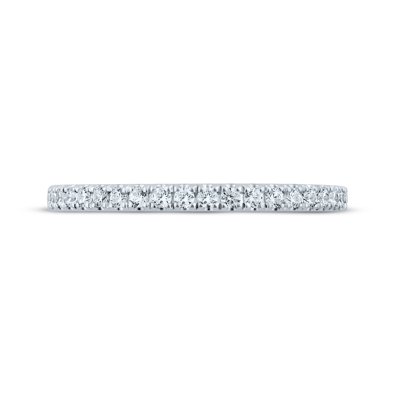 Main Image 4 of Previously Owned Monique Lhuillier Bliss Diamond Wedding Band 1/4 ct tw Round-cut 18K White Gold