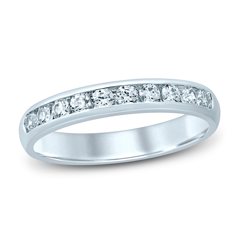 Main Image 1 of Previously Owned Diamond Anniversary Ring 1/2 ct tw Round-cut 14K White Gold