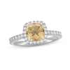 Thumbnail Image 1 of Previously Owned Neil Lane Cushion-cut Citrine Engagement Ring 5/8 ct tw Diamonds 14K White Gold