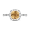 Thumbnail Image 3 of Previously Owned Neil Lane Cushion-cut Citrine Engagement Ring 5/8 ct tw Diamonds 14K White Gold