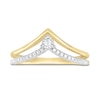 Thumbnail Image 1 of Previously Owned Diamond &quot;V&quot; Ring 1/10 ct tw Round-Cut 10K Yellow Gold