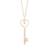 Thumbnail Image 1 of Previously Owned Hallmark Diamonds Key Necklace 1/10 ct tw 10K Yellow Gold 18&quot;