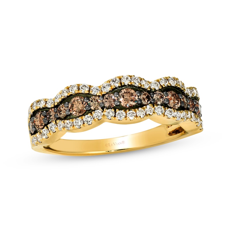 Main Image 1 of Previously Owned Le Vian Chocolate Waterfall Diamond Ring 7/8 ct tw 14K Honey Gold