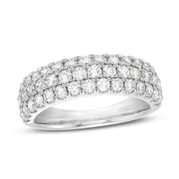 Previously Owned THE LEO Ideal Cut Diamond Anniversary Ring 1-1/2 ct tw 14K White Gold