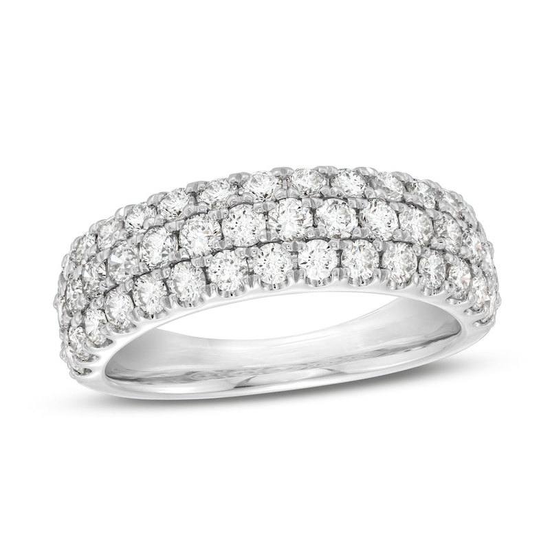 Main Image 1 of Previously Owned THE LEO Ideal Cut Diamond Anniversary Ring 1-1/2 ct tw 14K White Gold