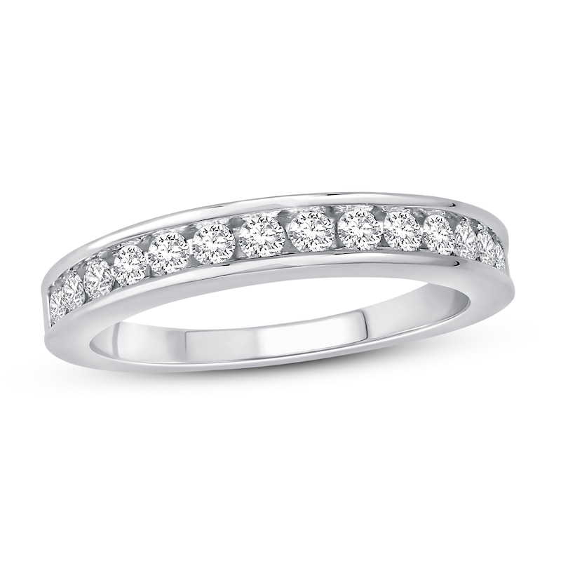 Main Image 1 of Previously Owned Diamond Anniversary Ring 1/2 ct tw Round-cut 10K White Gold