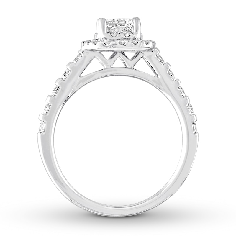 Previously Owned The Leo Diamond Engagement Ring 1 Carat Tw Princess Cut 14k White Gold Kay 8659